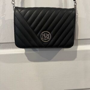 Badgley Mischka Black Quilted Crossbody Bag